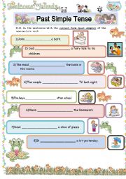 English Worksheet: Past  Simple Tense