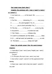 English Worksheet: past  simple tense 