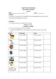 English Worksheet: Can, Could