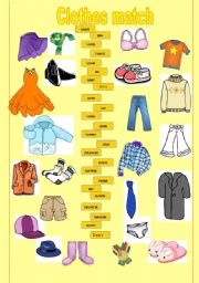 English Worksheet: Match the clothes