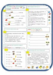 English Worksheet: Food (Singular or Plural) it/they; is/are; some/any