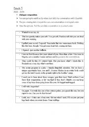 English Worksheet: Movie Avatar. Dialogue composition.