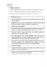 English worksheet: Movie Avatar. Dialogue composition.