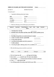 English worksheet: SHERLOCK HOLMES AND THE DUKES SON