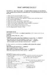 English Worksheet: 2011 - a quiz