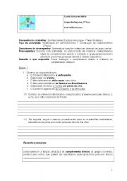 English worksheet: complements