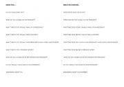 English Worksheet: ROUTINE EXERCISE