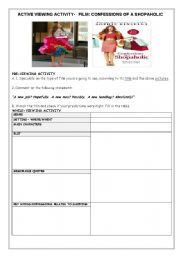 English Worksheet: MOVIE :CONFESSIONS OF A SHOPAHOLIC-WS+KEY