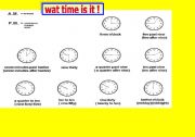 English worksheet: What time