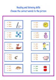 English Worksheet: Phonics Reading and listening skills 