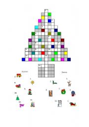 English Worksheet: Christmas Crossword