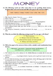 English Worksheet: Money