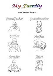 English Worksheet: Family 