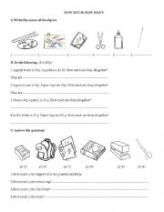 How much-How many-Making Plural-Days-Months-Years-Classroom objects