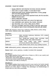 English Worksheet: housing - place of living