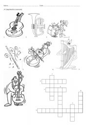 Crossword of instrument