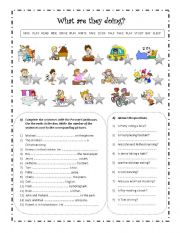 PRESENT CONTINUOUS WORKSHEET