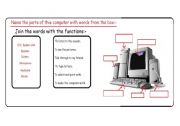 English Worksheet: computers parts, old & now