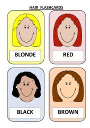 DESCRIBING PEOPLE/ 12 FLASHCARDS ABOUT HAIR