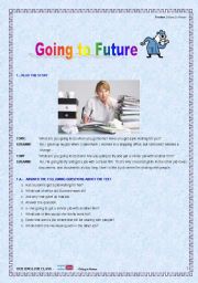 English Worksheet: Going to Future