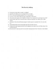 English worksheet: The Grouchy Lady Bug (Book)- WH Questions