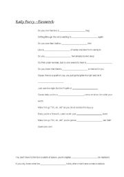 English worksheet: Katy Perry - Firework