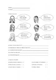 English Worksheet: Reading activity 