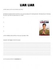 English worksheet: Liar liar