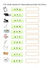 English worksheet: CVC Words 1