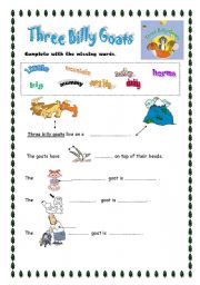 English worksheet: Three Billy Goats