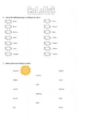 English Worksheet: Colours