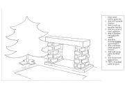 English worksheet: Christmas scene prepositions