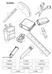 English Worksheet: Classroom Objects