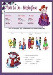 English Worksheet: Verb TO BE - Past simple