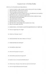 English worksheet: 50 Questions on In the Midst of Hardship