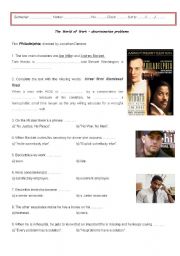 English Worksheet: Worksheet on the film Philadelphia