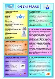 English Worksheet: On The Plane