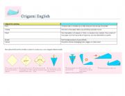 English Worksheet: Origami English