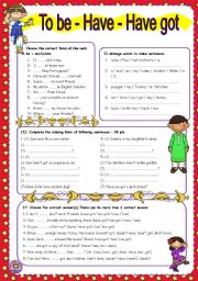 Worksheet n 31- to be - have got and have