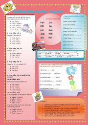 English Worksheet: Spelling rules for the -ing form with some exercises and keys