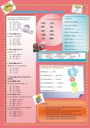 Spelling rules for the -ing form with some exercises and keys