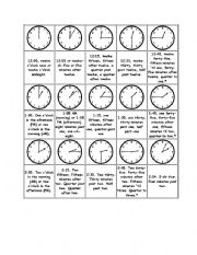 English Worksheet: Telling time