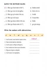 English worksheet: MATCH THE SENTENCE HALVES