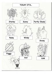 English Worksheet: The Weather