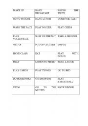 English worksheet: Mime game