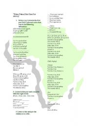 English Worksheet: Waka Waka Verbs