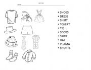 English Worksheet: clothes