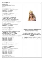 English Worksheet: Barbie Girl (AQUA)