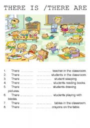 English Worksheet: There is There are