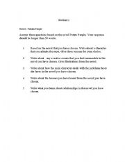 English Worksheet: Literature